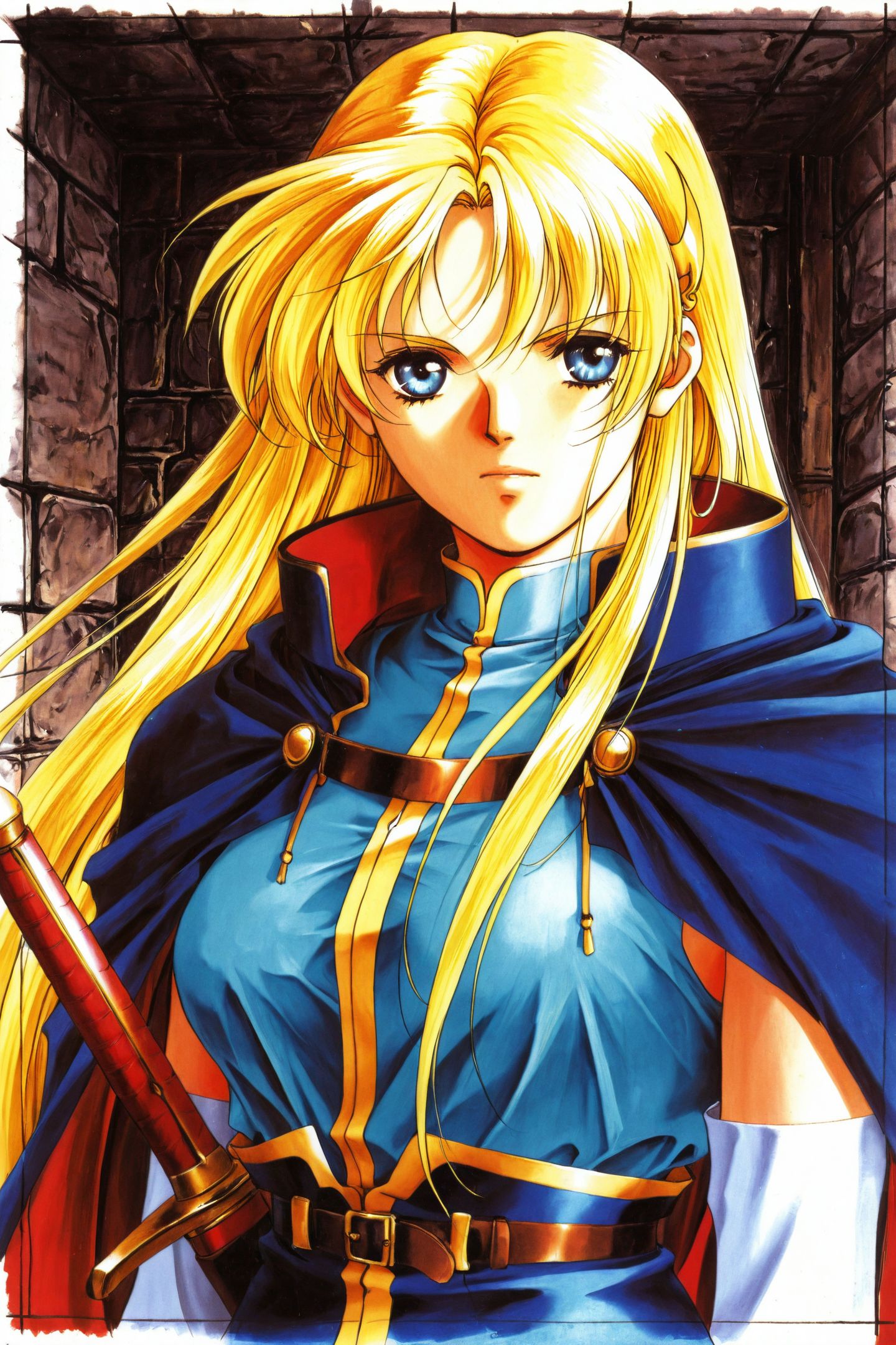 46471-1175195039-Rin Sin Style,Sharon,1girl,solo,blonde hair,long hair,breasts,blue eyes,1990s _(style_),retro artstyle,traditional media,cape,up.jpg